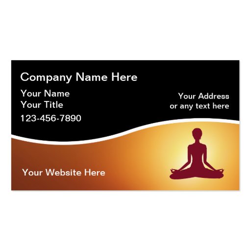 Yoga Instructor Business Card (front side)