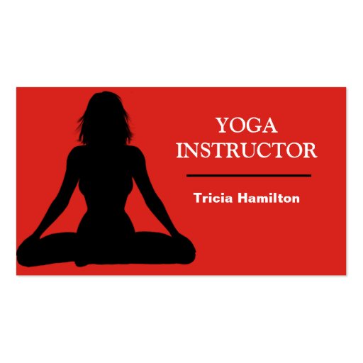 Yoga Instructor  Business Card (front side)