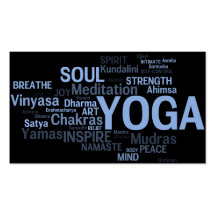 YOGA Instructor Business Card - Yoga Words