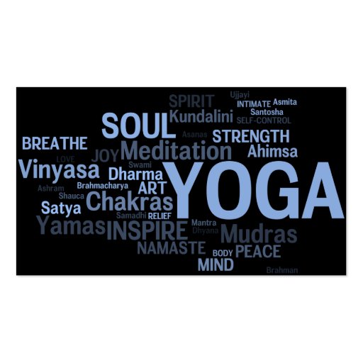 YOGA Instructor Business Card - Yoga Words