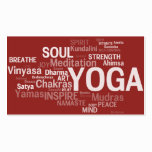 YOGA Instructor Business Card - Yoga Words business cards