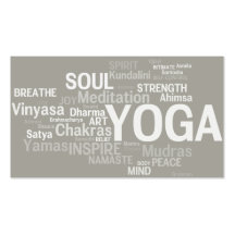 YOGA Instructor Business Card - Yoga Words