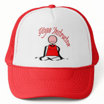 Yoga Instructor---Lotus Postion Stick Figure Trucker Hats