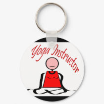 Yoga Instructor---Lotus Postion Stick Figure keychains