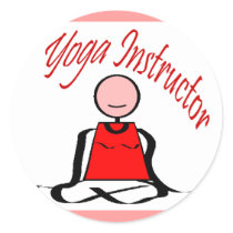 Yoga Instructor---Lotus Postion Stick Figure stickers