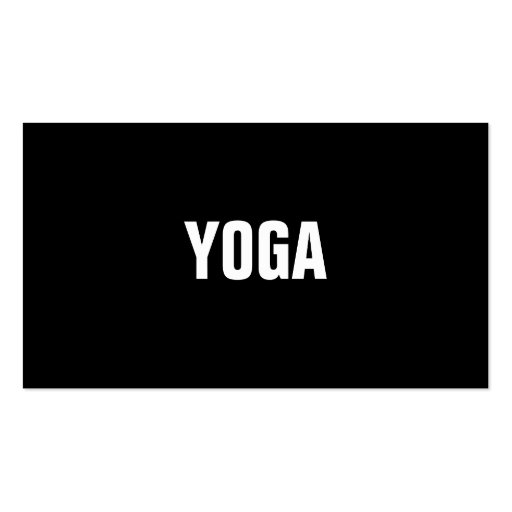 YOGA Instructor Simple & Plain Business Card (front side)