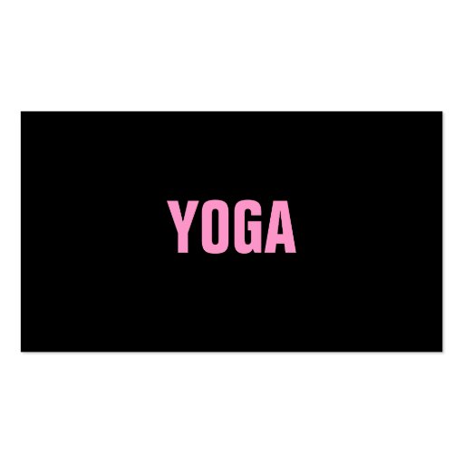 YOGA Instructor Simple & Plain Business Card (front side)