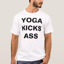 Yoga kicks ass t-shirts