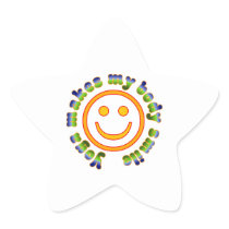 Yoga Makes My Body Smile Health Fitness New Age Star Stickers