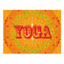 Yoga Mandala Design Post Cards