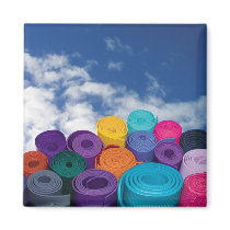 Yoga mats refrigerator magnets