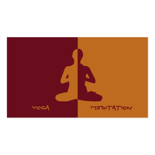 Yoga & meditation business card templates (front side)