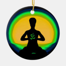 Yoga Meditation Christmas Tree Ornaments