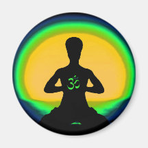 Yoga Meditation Fridge Magnet