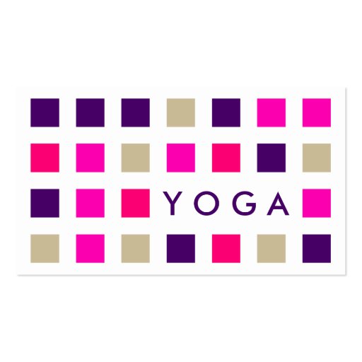 YOGA (mod squares) Business Card Template (front side)