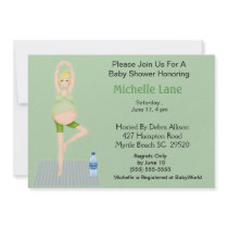 Yoga Mom Baby Shower  Invitation