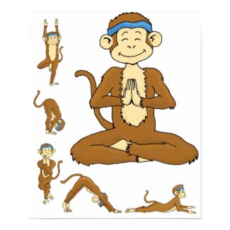 Yoga Monkey print