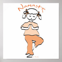 Yoga Namaste Young Girl Posters
