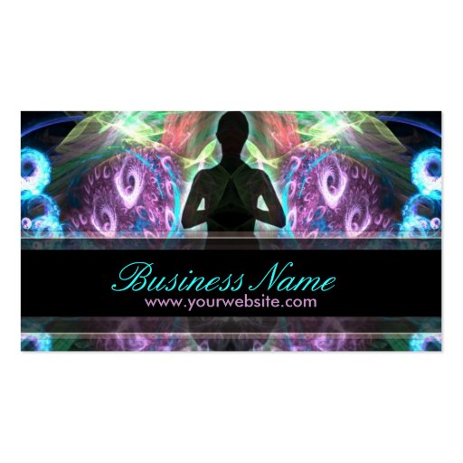 Yoga New Age Teacher School  w/ Logo Business Card (back side)