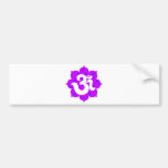 Yoga Om in Lotus purple pink Bumper Sticker