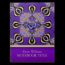 Yoga Om Purple Eastern Inspirations Notebook notebooks