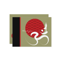 Yoga Om Red Sun Thank You Custom Postcard by fat_fa_tin Yoga Om Red Sun Thank You Custom Postcard
