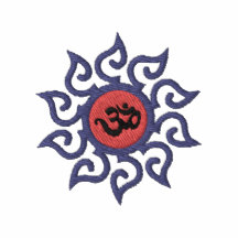 Yoga Om Symbol Embroidered T-Shirt