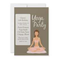 YOGA PARTY Birthday Exercise Stretching Invitation by allpetscherished YOGA PARTY Birthday Exercise Stretching Invitation