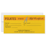 Yoga Pilates Gift Certificate Giveaway rack cards