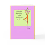 Yoga Pondering Pose Greeting Cards