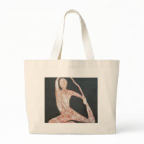 Yoga Pose Body Exercise Original Oil Painting Art Bag