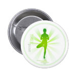 Yoga Pose Button (tree pose)
