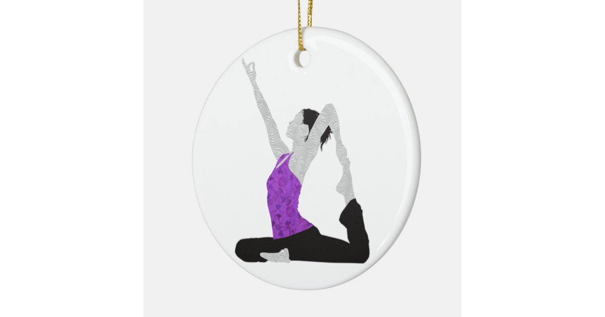 Yoga Pose Ceramic Ornament Zazzle