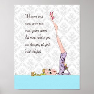 Yoga Pose for inner peace print