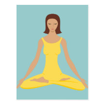 Yoga Pose Girl Postcards
