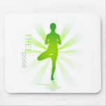 Yoga Pose Mousepad (tree pose)