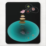 Yoga pose, one leg stand pose mousepads