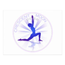 Yoga Pose Postcard (crescent-moon pose)