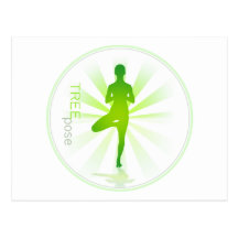 Yoga Pose Postcard (tree pose)