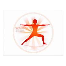 Yoga Pose Postcard (warrior pose)