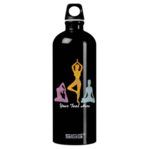 Yoga Poses (customizable) Water Bottle Zazzle