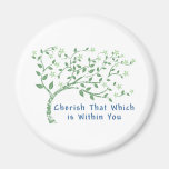 Yoga Quote: Cherish That Which is Within You Fridge Magnet