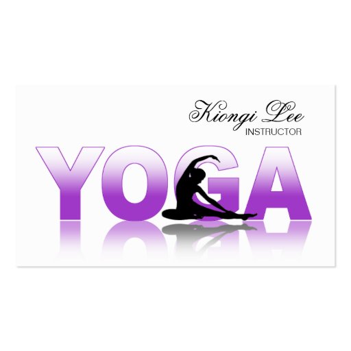 Yoga Reflections, Yoga Instructor, Yoga Class Business Card Template (front side)