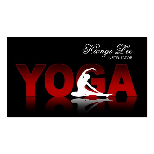 Yoga Reflections, Yoga Instructor, Yoga Class Business Cards (front side)