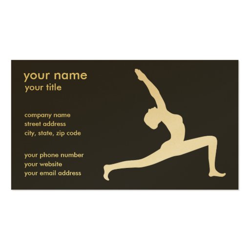 Yoga Silhouette Business Cards