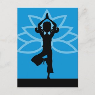 Yoga Silhouette Postcard postcard