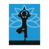 Yoga Silhouette Postcard by markmurphycreative Yoga Silhouette Postcard