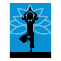 Yoga Silhouette Postcard