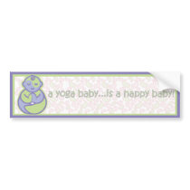 Yoga Speak Baby : Happy Baby Sticker - Purple bumper stickers
