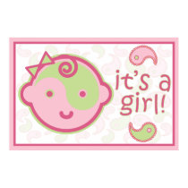 Yoga Speak Baby : It's A Girl! Announcement Poster posters by yogaspeakbaby Yoga Speak Baby : It's A Girl! Announcement Poster posters